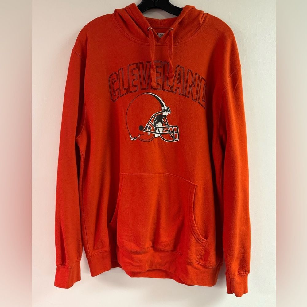 NFL Cleveland Browns Embroidered Football Hoodie Sweatshirt Size L